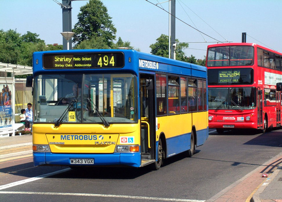 Route 494, Metrobus 343, W343VGX, Croydon
