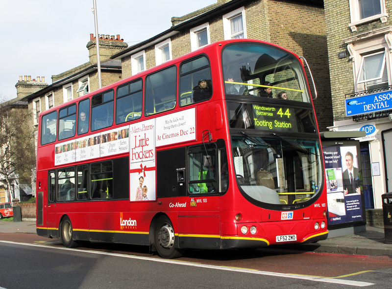 London Bus Routes | Route 44: Tooting Station - Victoria | Route 44 ...