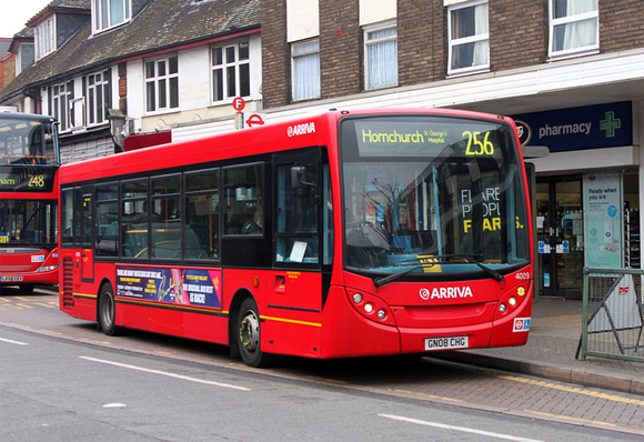 Route 256, Arriva Southend 4009, GN08CHG, Hornchurch