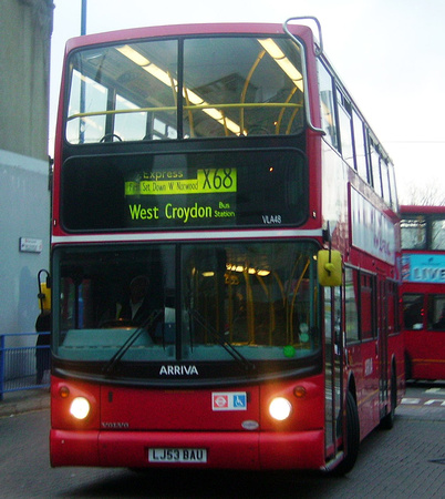 Route X68, Arriva London, VLA48, LJ53BAU, Croydon