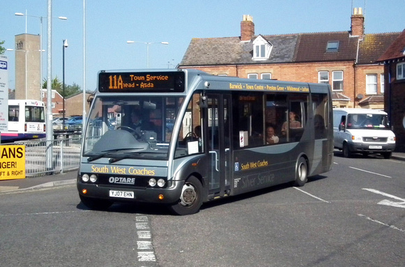 Route 11A, South West Coaches, YJ07EHN, Yeovil