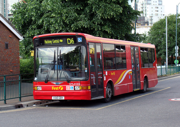 Route D6, First London, DML41310, V310GBY, Crossharbour