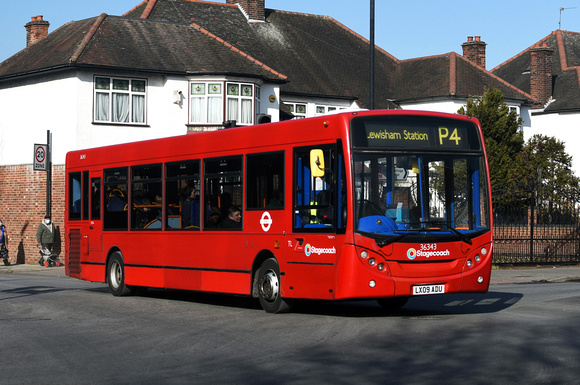 Route P4, Stagecoach London 36343, LX09ADU, Herne Hill