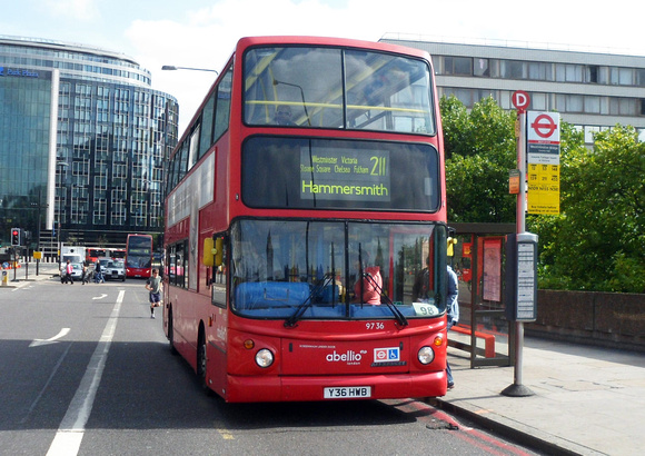 Route 211, Abellio London 9736, Y36HWB, Westminster Bridge