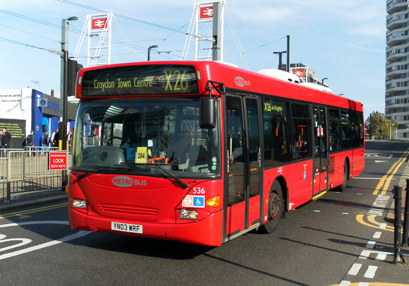 Route X26, Metrobus 536, YN03WRF, East Croydon