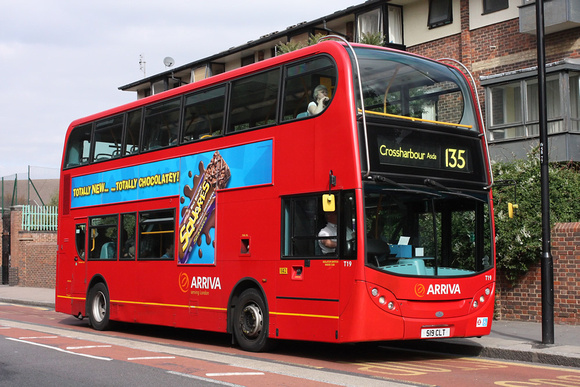 Route 135, Arriva London, T19, 519CLT, Isle Of Dogs