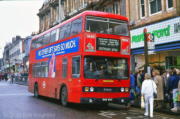 Route 61, London Transport, T1099, B99WUV, Bromley