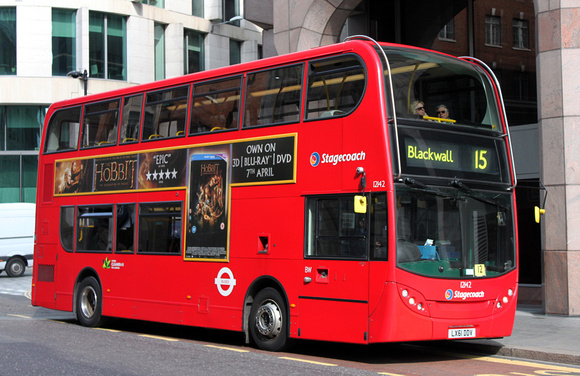 Route 15, Stagecoach London 12142, LX61DDV, Great Tower Street