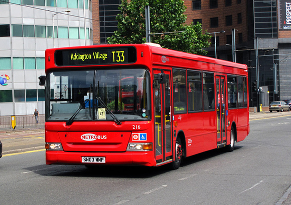 Route T33, Metrobus 216, SN03WMP, Croydon