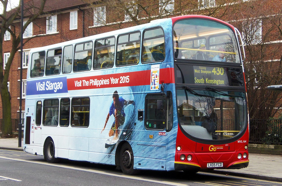 Route 430, Go Ahead London, WVL164, LX05FCD, Fulham Palace Rd