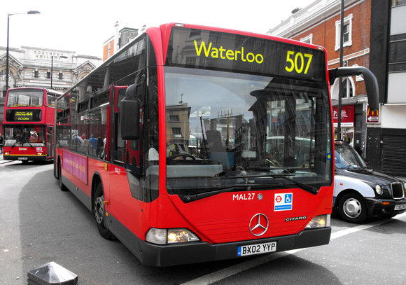 Route 507, London General, MAL27, BX02YYP, Victoria