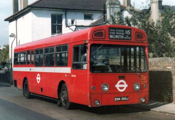 Route 115, London Transport, SMS265, EGN265J,   Wallington