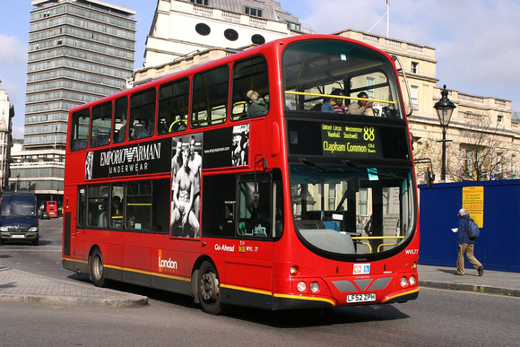Route 88, London General, WVL77, LF52ZPH, Trafalgar Square