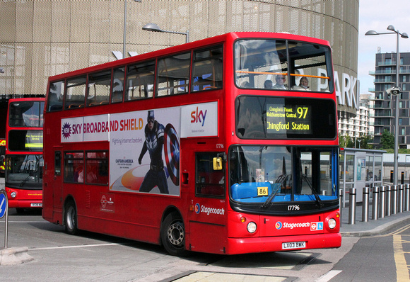 Route 97, Stagecoach London 17796, LX03BWK, Stratford City