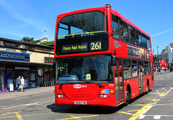 Route 261, Metrobus 937, YN56FDM, Bromley South