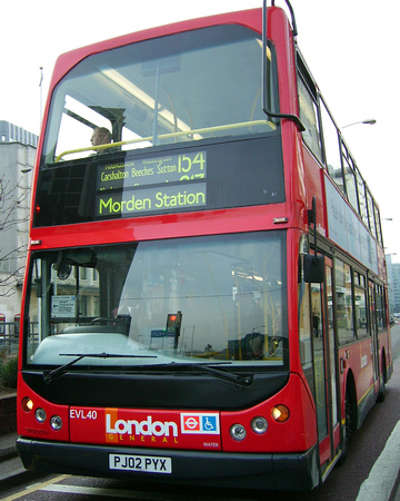 Route 154, London General, EVL40, PJ02PYX, Croydon