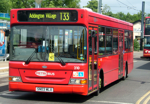 Route T33, Metrobus 210, SN03WLX, West Croydon