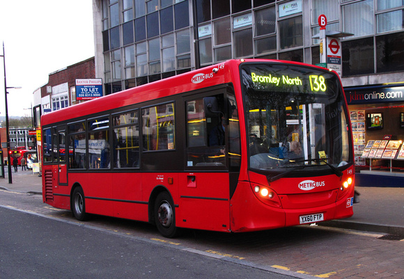 Route 138, Metrobus 149, YX60FTP, Bromley South