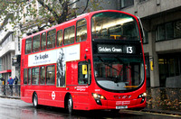 Route 13, London Sovereign RATP, VH18, BT13YWO, Aldwych