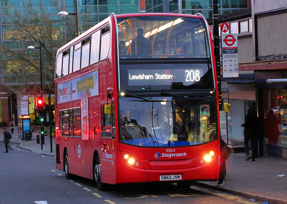Route 208, Stagecoach London 10164, SN63JVM, Bromley South