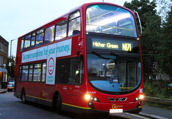 Route N171, Go Ahead London, WVL404, LX11CWJ, Hither Green