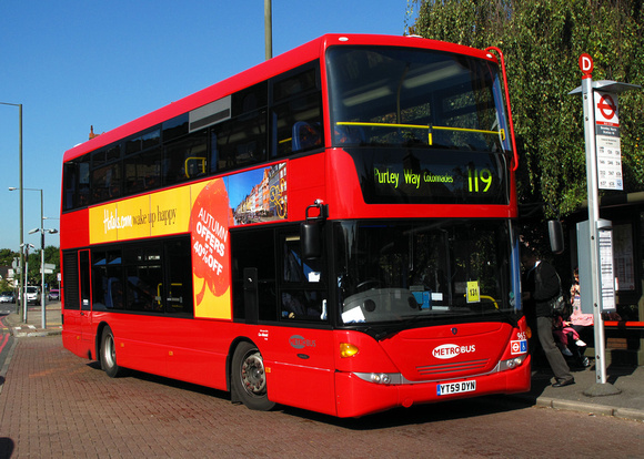 Route 119, Metrobus 965, YT59DYN, Bromley