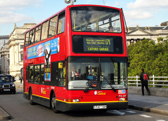 Route 171, London Central, PVL247, Y747TGH, Waterloo