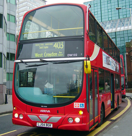 Route 403, Arriva London, DW102, LJ54BGK, Croydon