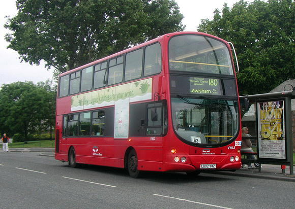 Route 180, East Thames Buses, VWL3, LB02YWZ, Thamesmead