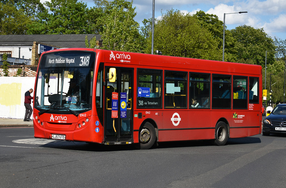 Route 318, Arriva London, EN12, LJ57UTE, Tottenham