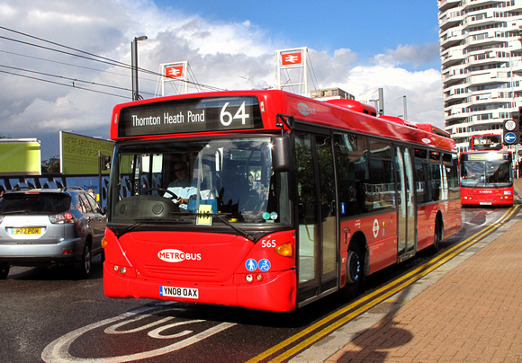Route 64, Metrobus 565, YN08OAX, East Croydon