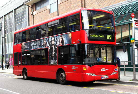 Route 119, Metrobus 968, YT59DYO, Bromley