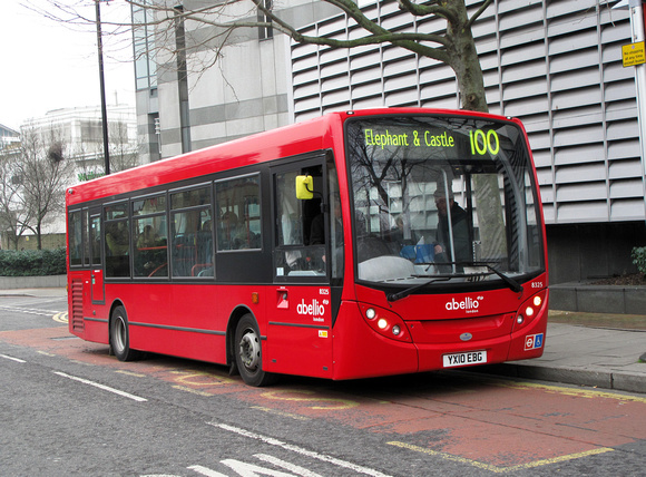 Route 100, Abellio London 8325, YX10EBG, Wapping