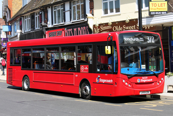 Route 372, Stagecoach London 36559, LX13CZB, Hornchurch