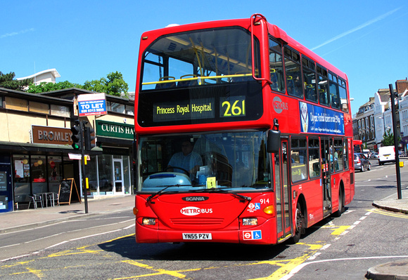 Route 261, Metrobus 914, YN55PZV, Bromley South