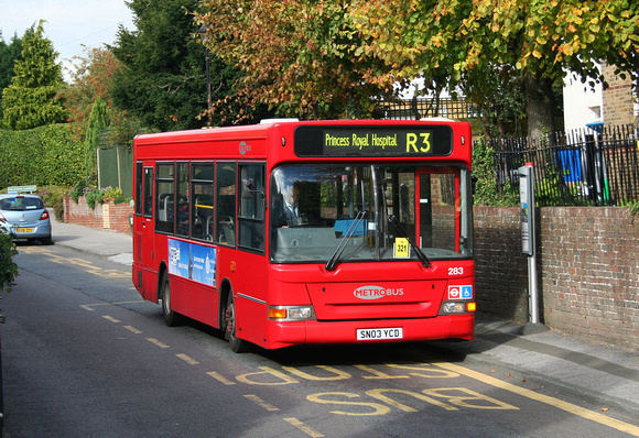 Route R3, Metrobus 283, SN03YCD, Chelsfield