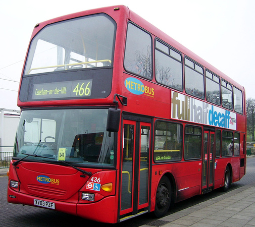 Route 466, Metrobus 436, YV03PZF, Croydon