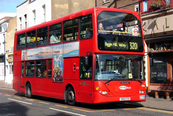 Route 320, Metrobus 906, YN55PZH, Bromley