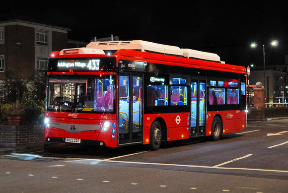 Route 433, Abellio London 1541, BV23ZZE, Croydon