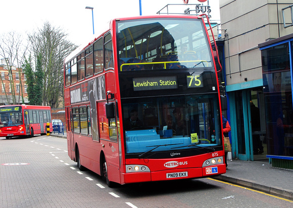 Route 75, Metrobus 875, PN09EKX, West Croydon