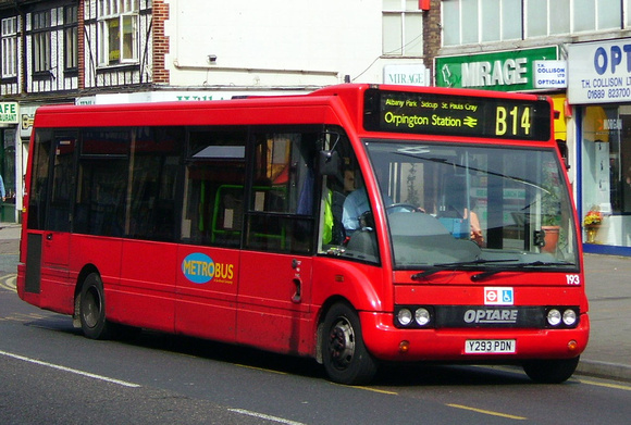Route B14, Metrobus 193, Y293PDN, Orpington