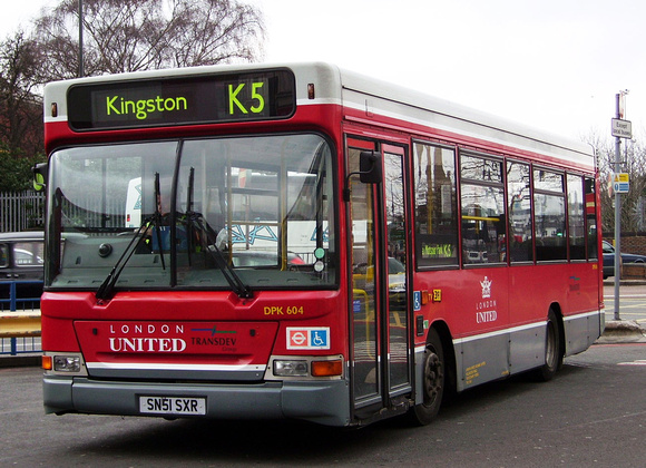 Route K5, London United, DPK604, SN51SXR, Morden
