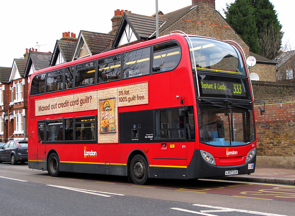 Route 333, London General, E91, LX57CLO, Tooting
