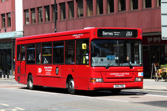 Route 283, London United RATP, DPS591, SN51TBU, Hammersmith