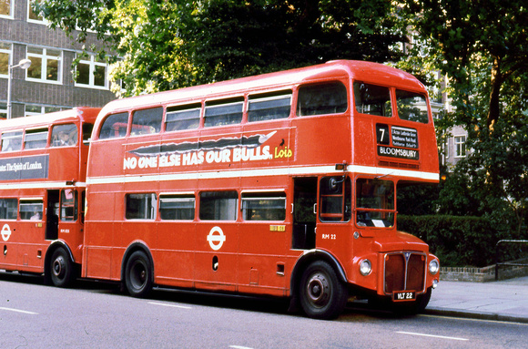 Route 7, London Transport, RM22, VLT22, Bloomsbury