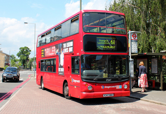 Route 61, Stagecoach London 17347, X347NNO, Bromley