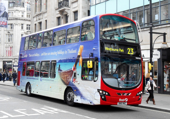 Route 23, First London, VN37952, BN61MWZ, Oxford Street