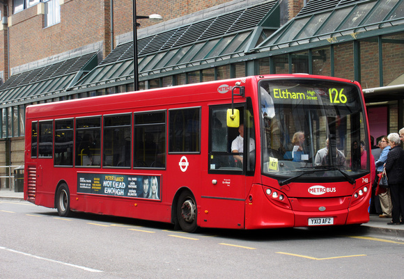 Route 126, Metrobus 748, YX13AFZ, Bromley