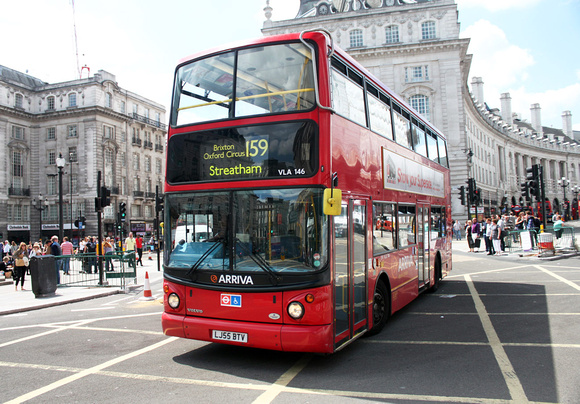 Route 159, Arriva London, VLA146, LJ55BTV, Piccadilly Circus