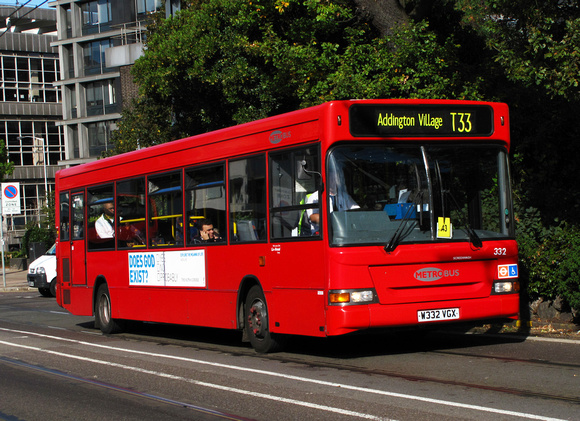 Route T33, Metrobus 332, W332VGX, Croydon